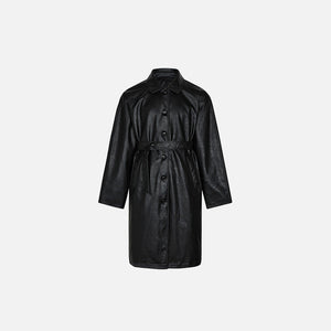 Y2k Solid Color Leather Coat - fashionupstore1