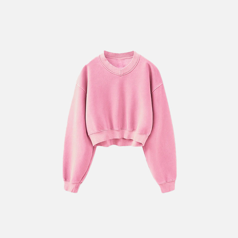 Women's Fleece Cropped Sweatshirt - fashionupstore1