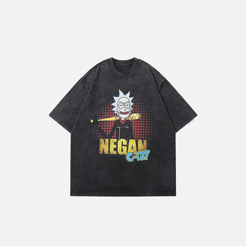 "Negan C-137" Rick Printed T-Shirt - fashionupstore1