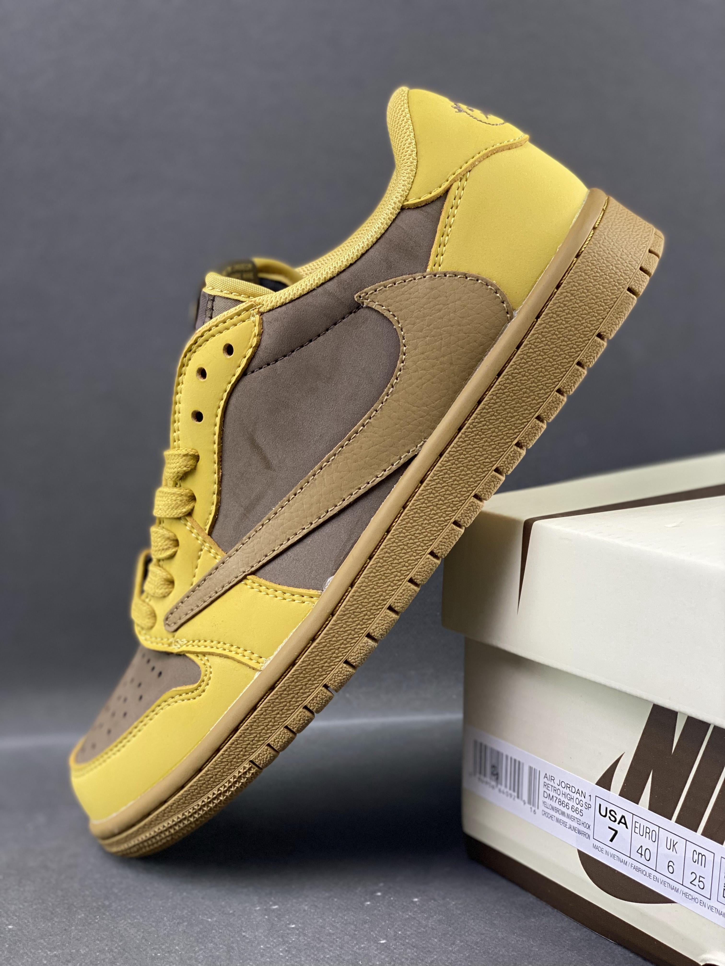 Custom Air Jordan 1 Low x Travis Scott DM7866 665 - fashionupstore1