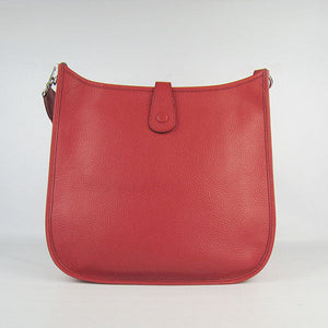 Hermes Evelyne I handbag H6309 red silver - fashionupstore1