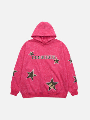 1984 American Retro Patch Star Hooded Sweatshirt - 1969 - fashionupstore1