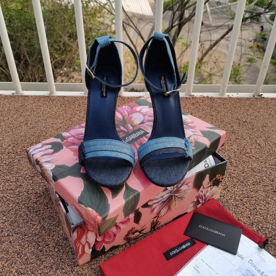 SE540 Size5-11 Heels:10.5cm Material: Denim Lining: Sheep skin Sole: Italian leather - fashionupstore1