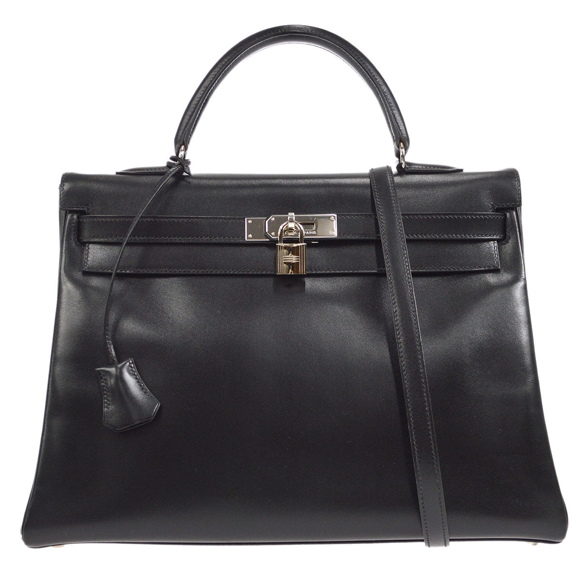 HMS 1999 KELLY 35 RETOURNE Black Box Calf - fashionupstore1