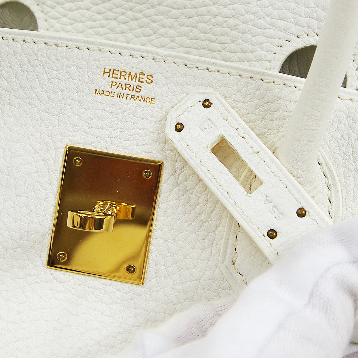 HMS 2007 BIRKIN 30 White Clemence - fashionupstore1