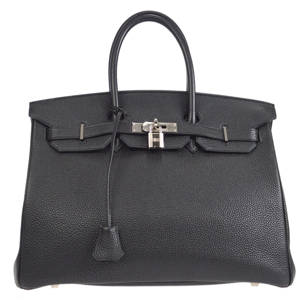 HERMES BIRKIN 35 Handbag Black Veau Crispe Togo - fashionupstore1