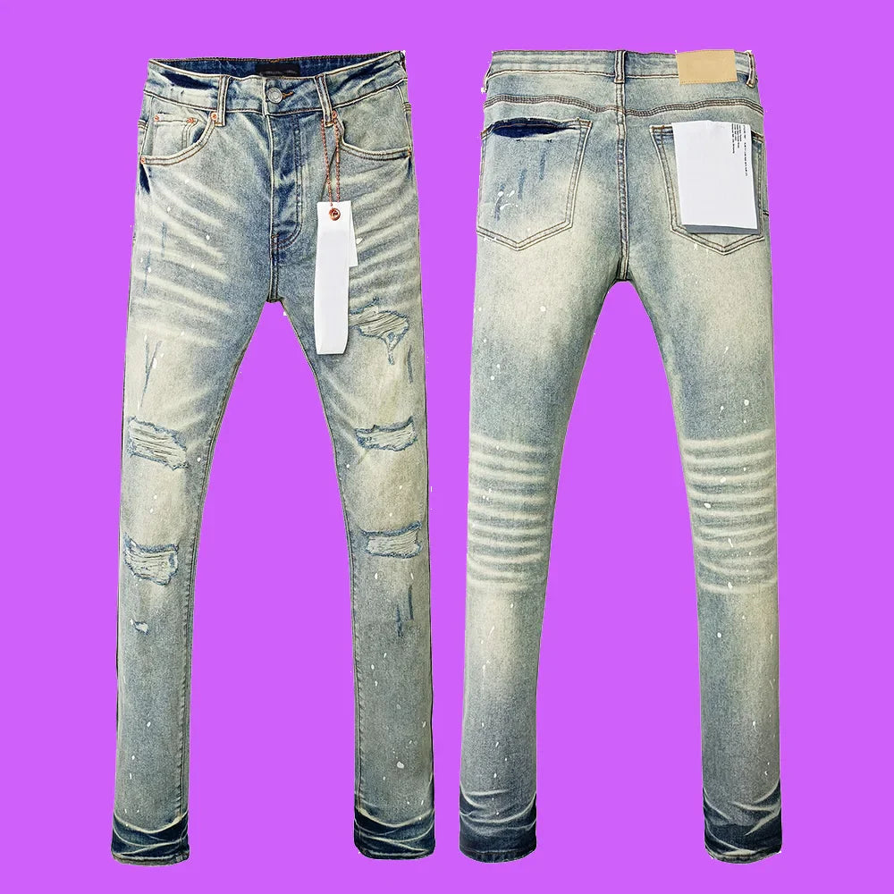 Premium Brand PRPL Roca Jeans Light Indigo P002 - fashionupstore1