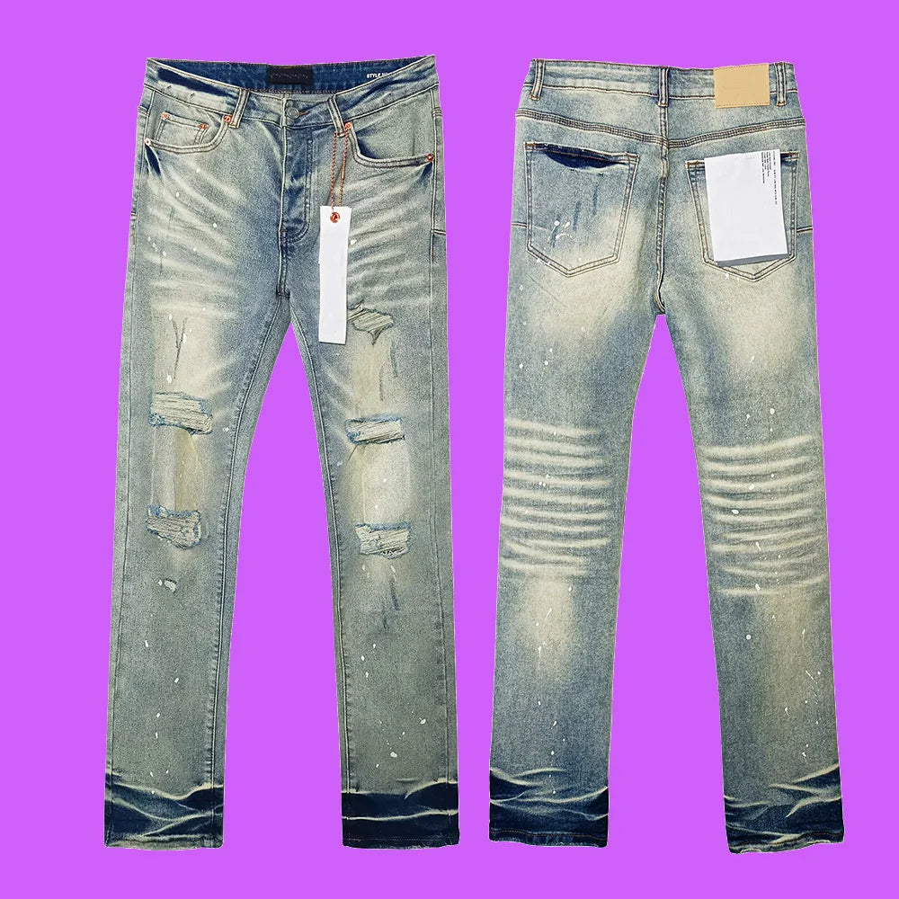 Premium Brand PRPL Roca Jeans Light Indigo P002 - fashionupstore1