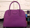 Hermes Bolide 31cm Togo Leather Purple Bag - fashionupstore1