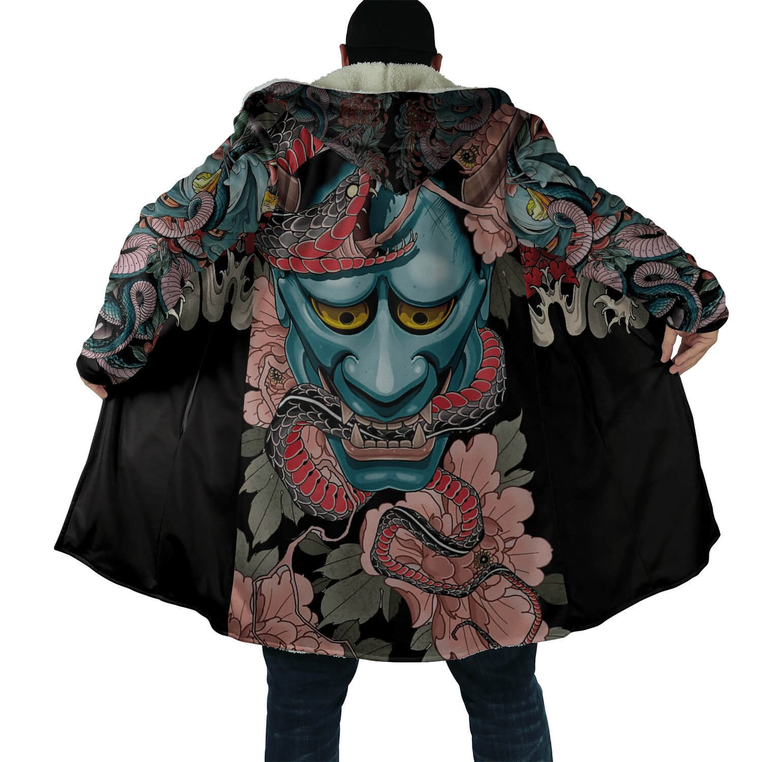 Samurai Cloak hoodie & Oni cloak Hoodie Japanese Streetwear 3D Hoodie - fashionupstore1