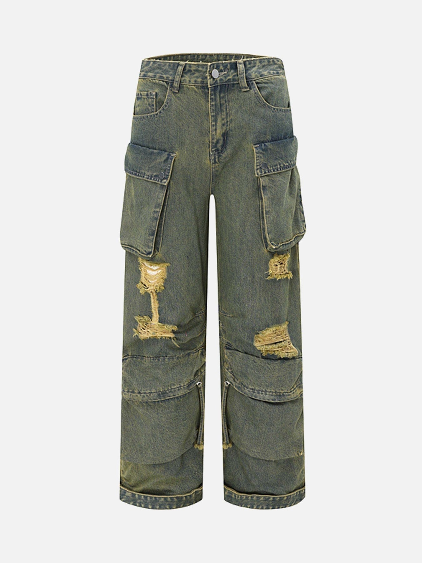 1984 Multi-Pocket Workwear Loose Jeans - 1789 - fashionupstore1