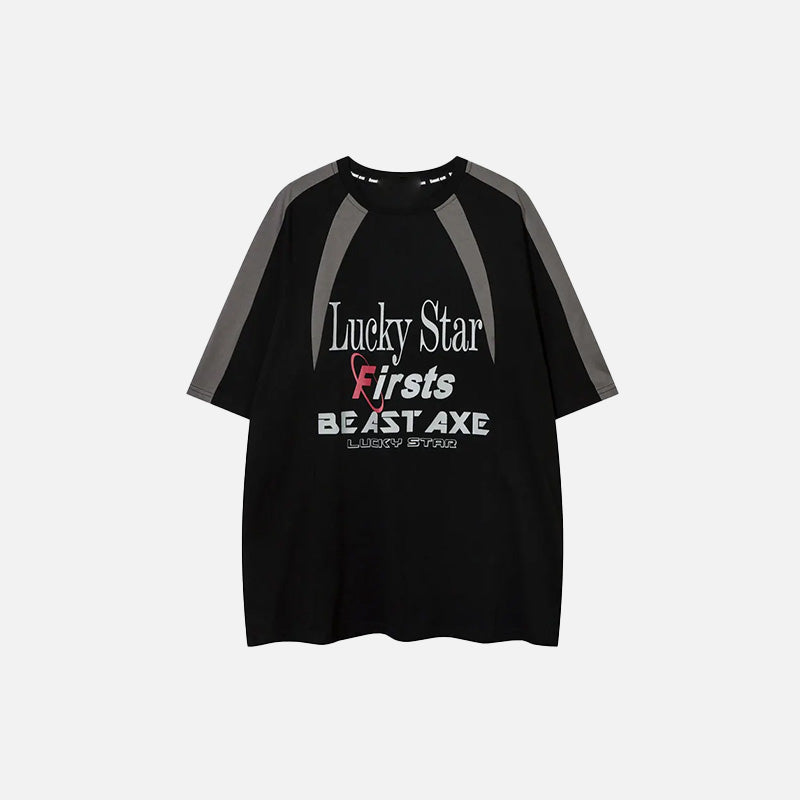 Y2K Vintage Lucky Star Graphic T-shirt - fashionupstore1