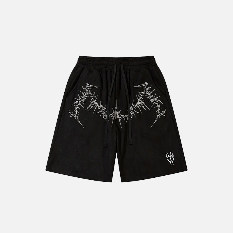 Y2K Embroidery Baggy Shorts - fashionupstore1