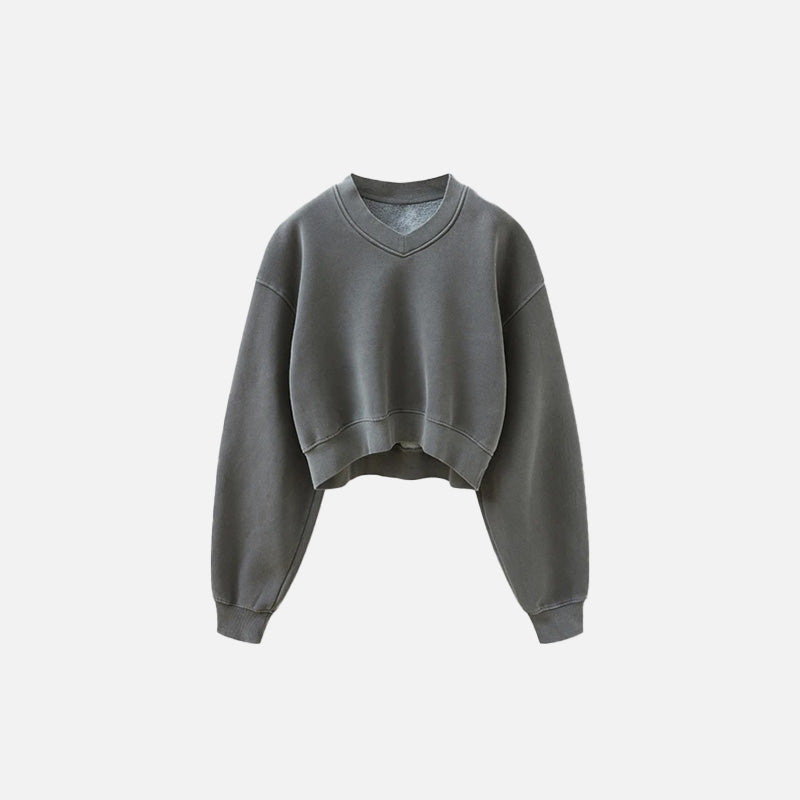 Women's Fleece Cropped Sweatshirt - fashionupstore1