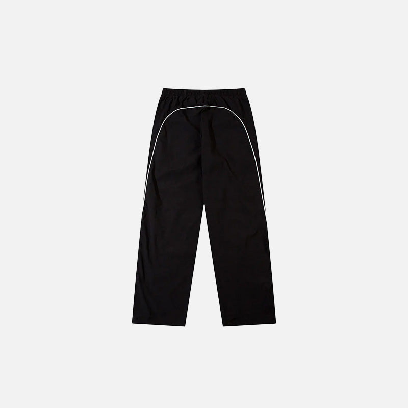 Y2K Black Patchwork Sports Pants - fashionupstore1