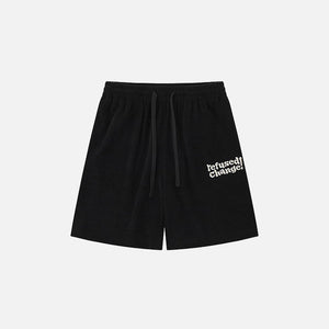 "Refused Change!" Printed Shorts - fashionupstore1