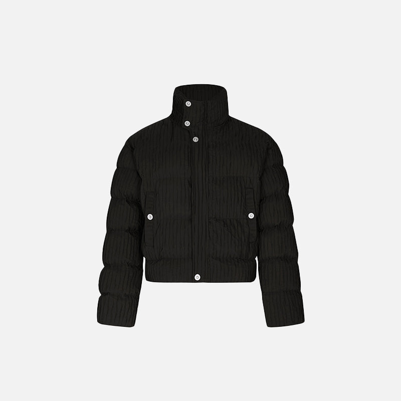 Women's Pleated Short padded Puffer Jacket - fashionupstore1
