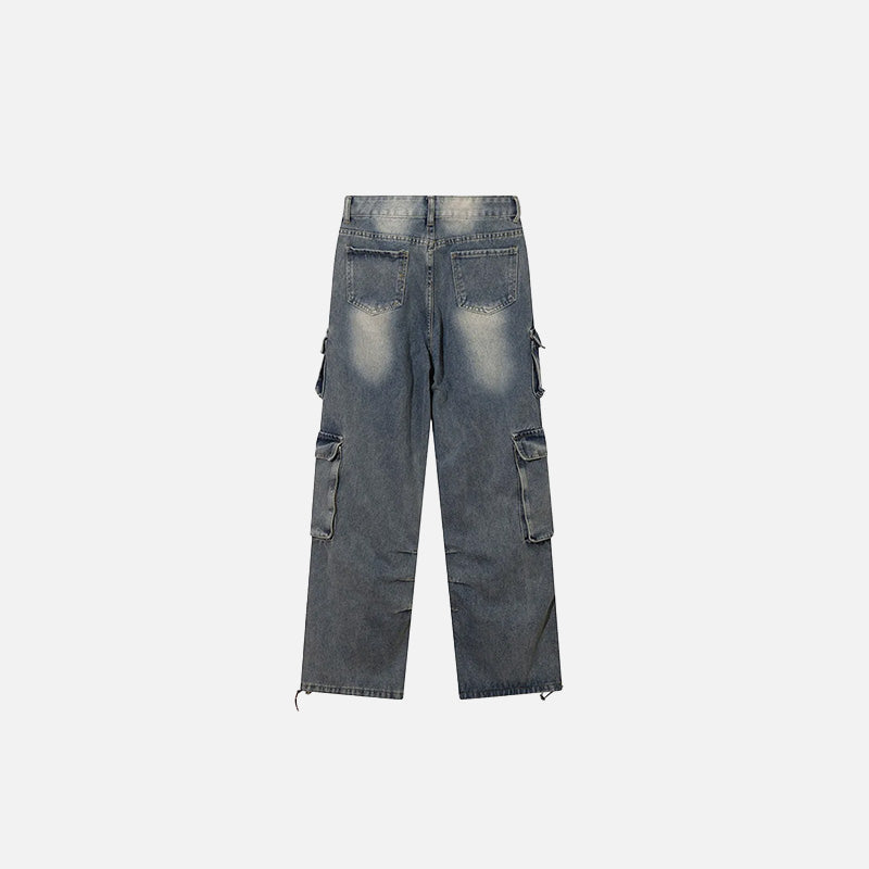 Y2K Baggy Multi Pocket Denim Pants - fashionupstore1