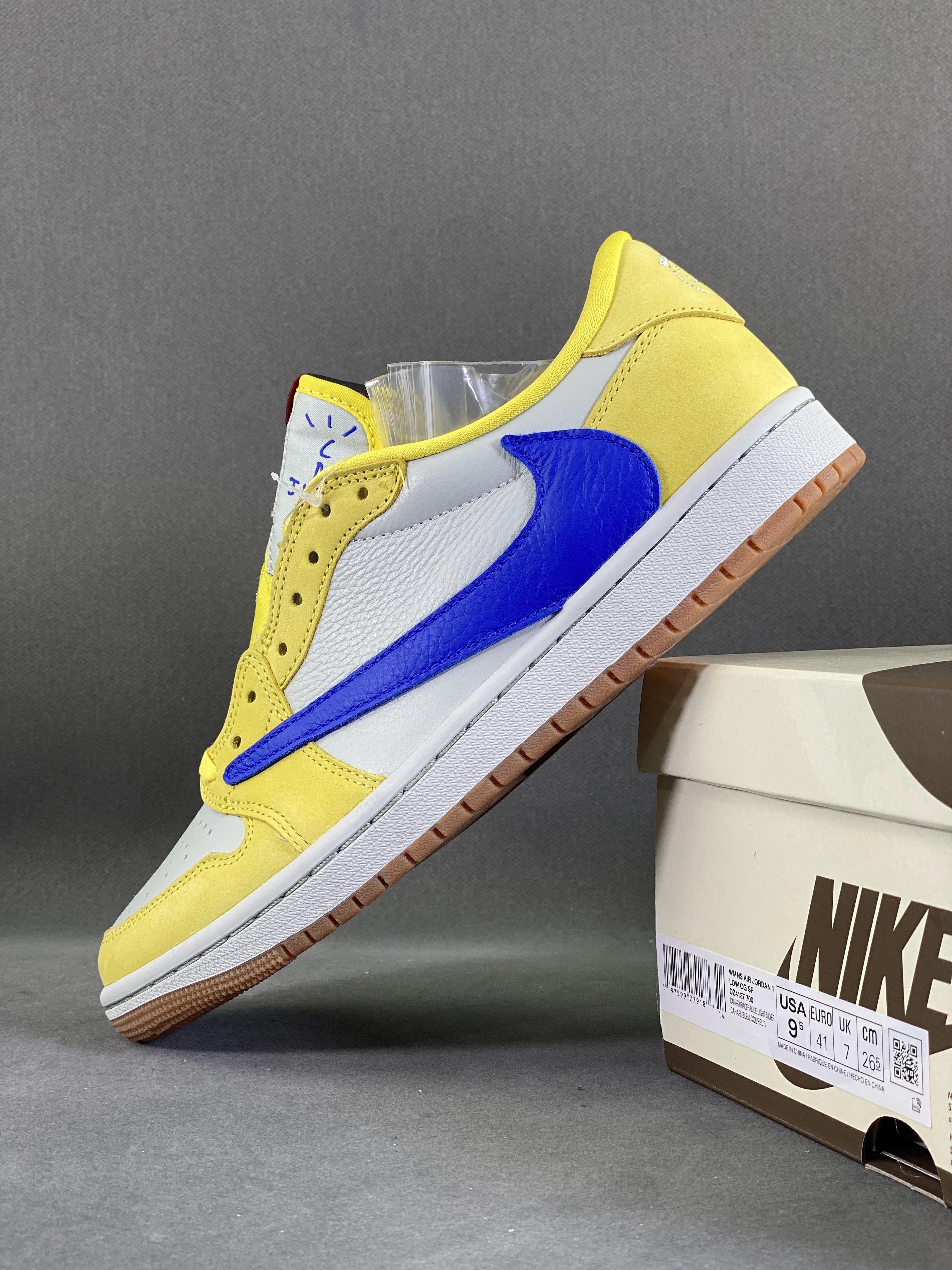 Custom Travis Scott x Air Jordan 1 Low “Canary” DZ4137-700 sneakerland