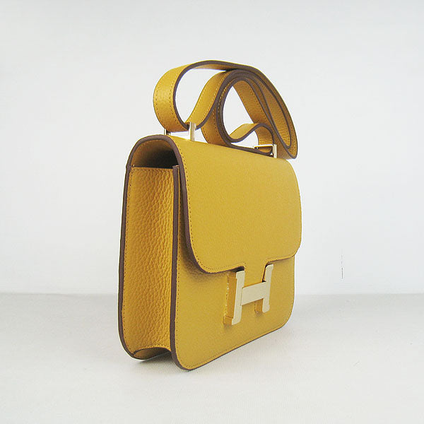 Hermes Constance Cowskin Leather Bag H017 yellow golden - fashionupstore1