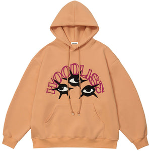 1984 Retro Pullover Hoodie Flocked Eyes - fashionupstore1