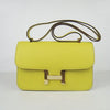 Hermes Calf Leather H020 Handbag Lemon Yellow Golden - fashionupstore1