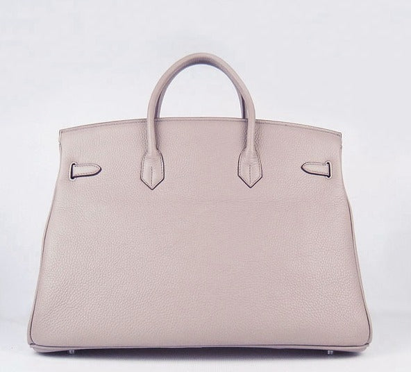 Hermes Birkin 35cm Togo Leather Handbags 6099 Grey Silver - fashionupstore1