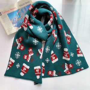 Patchwork Knit Christmas Scarf - fashionupstore1