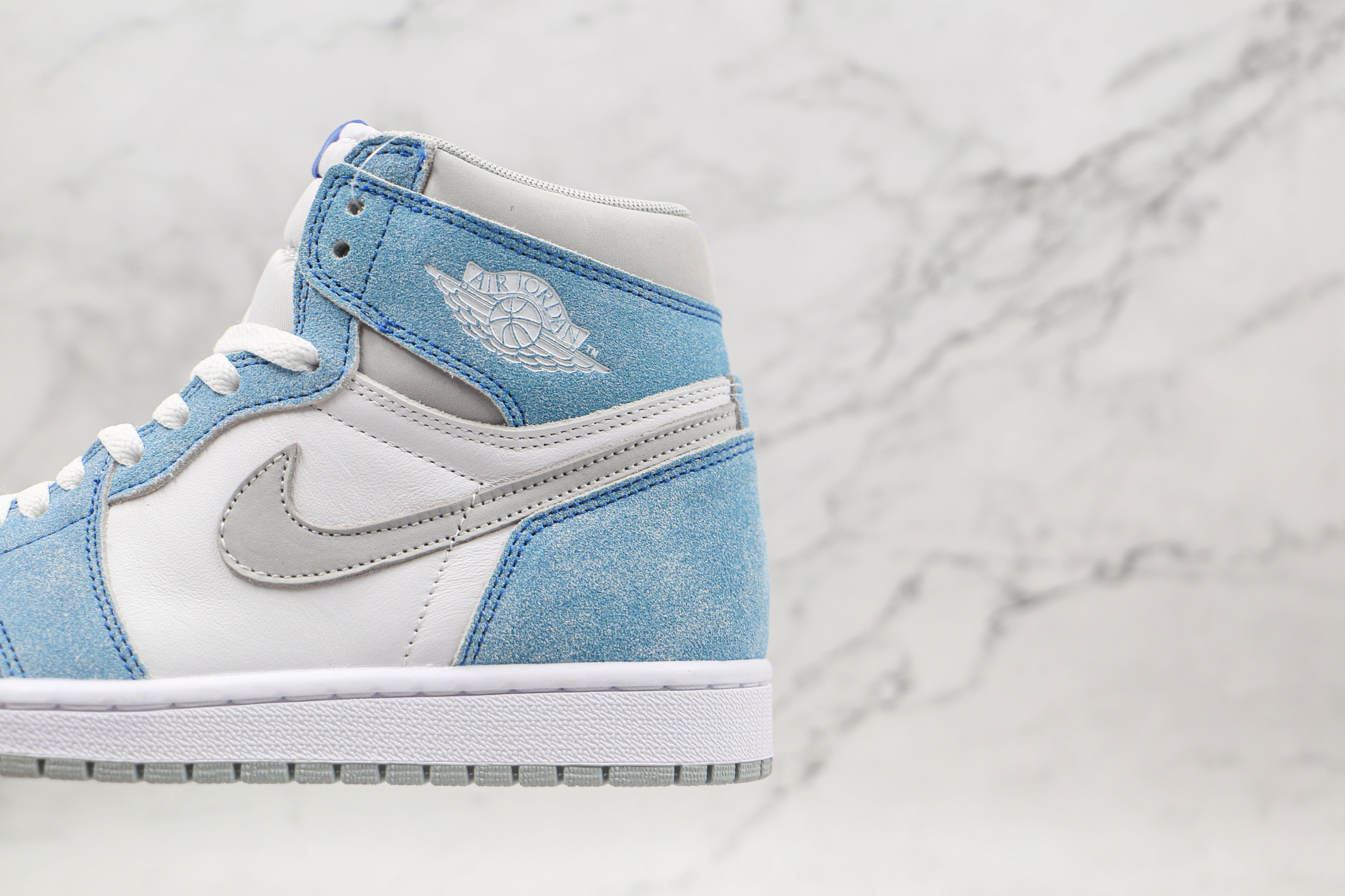 Custom Blue White Jordan 1 High Q ( Customs And Box ), Jordan 1 Sneakers Active sneakeronline