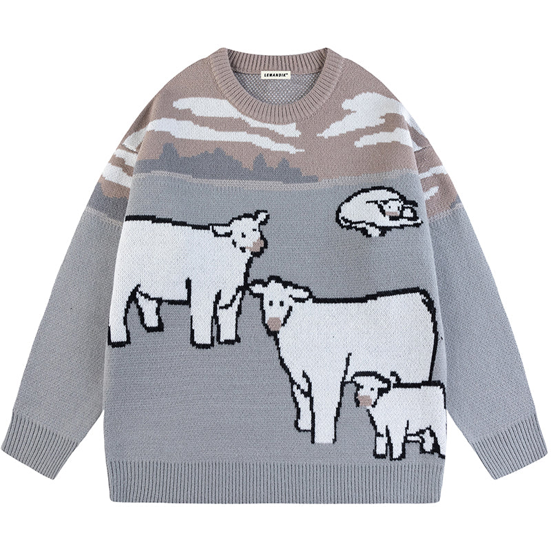 1984® Lazy Jacquard Sweater Cow - 1984brand