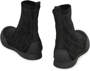VALENTINO GARAVANI CITYSHORE HIGH-TOP FABRIC SNEAKERS - fashionupstore1