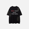 "Meet Your Fears With Faith" Printed T-Shirt - fashionupstore1