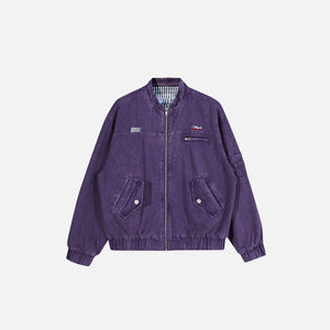 Y2k Washed Cowboy Zip-up Jacket - fashionupstore1