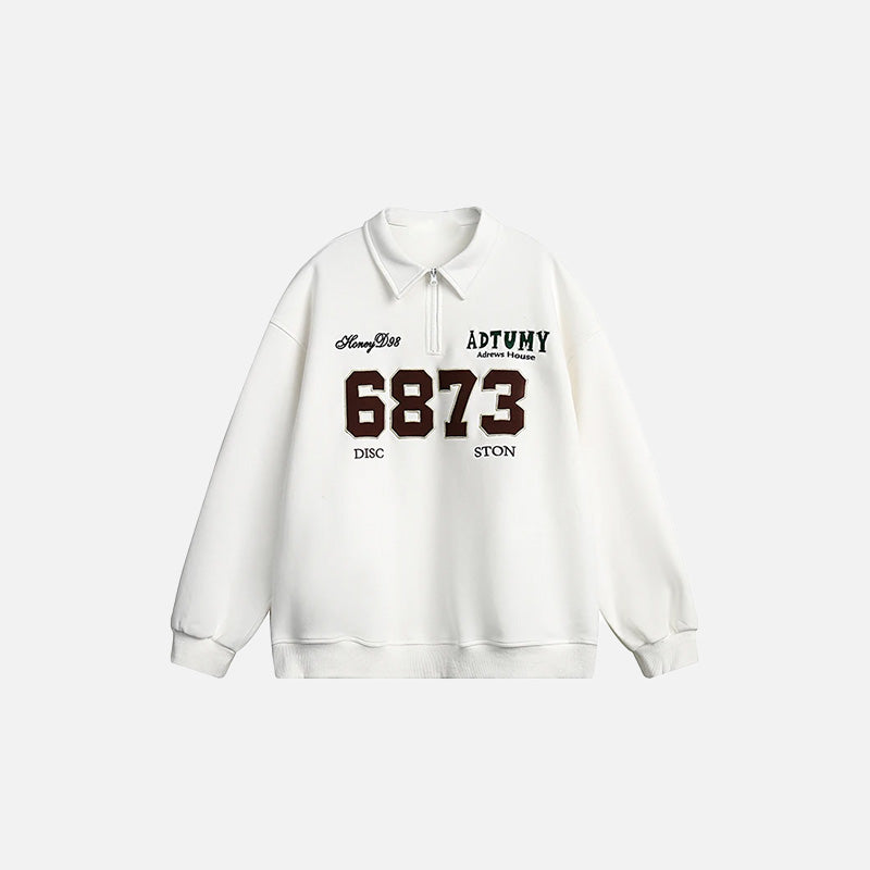 Y2K Loose Sports Sweatshirt - fashionupstore1