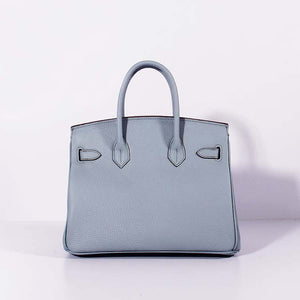 HMS 30cm Birkin Bag Togo Leather With Strap Blue Lin Gold - fashionupstore1