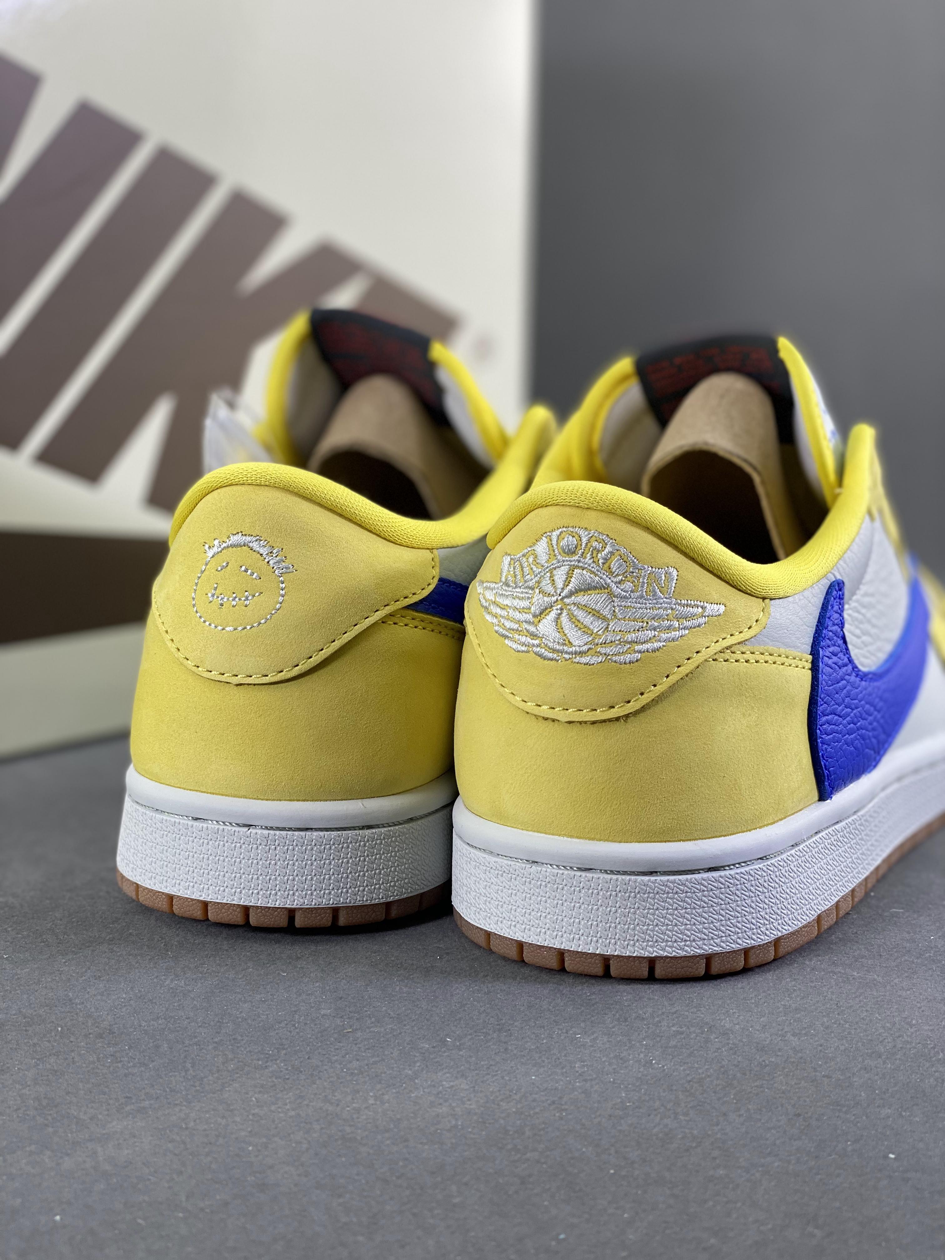 Custom Travis Scott x Air Jordan 1 Low “Canary” DZ4137-700 sneakerland