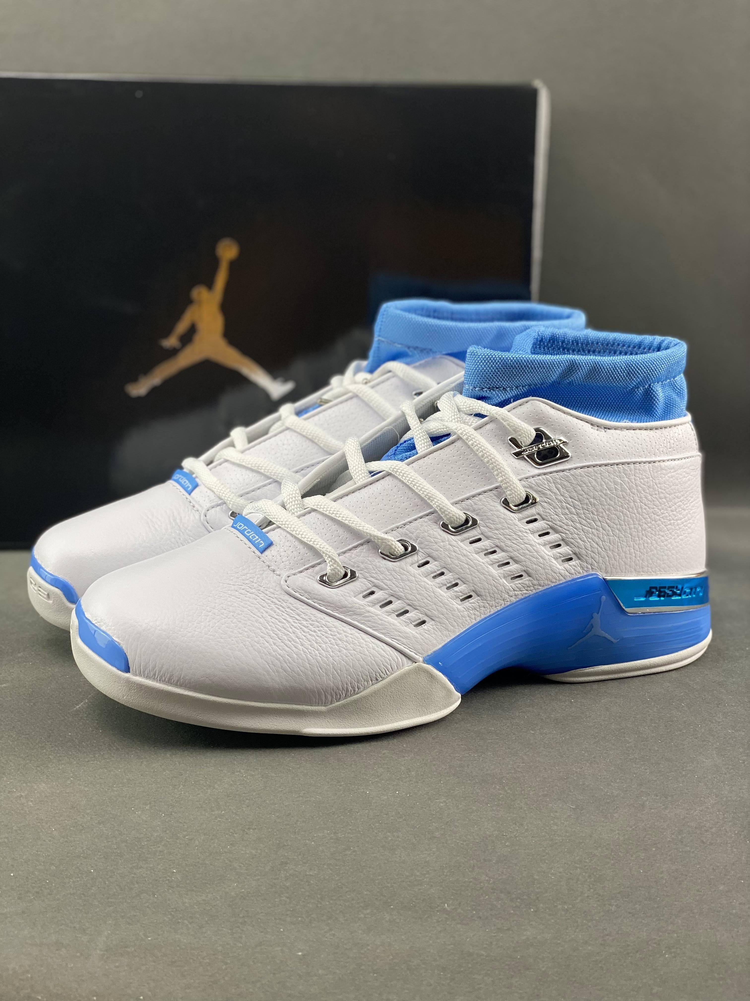 Custom Air Jordan 17 Low SP “UNC” - fashionupstore1
