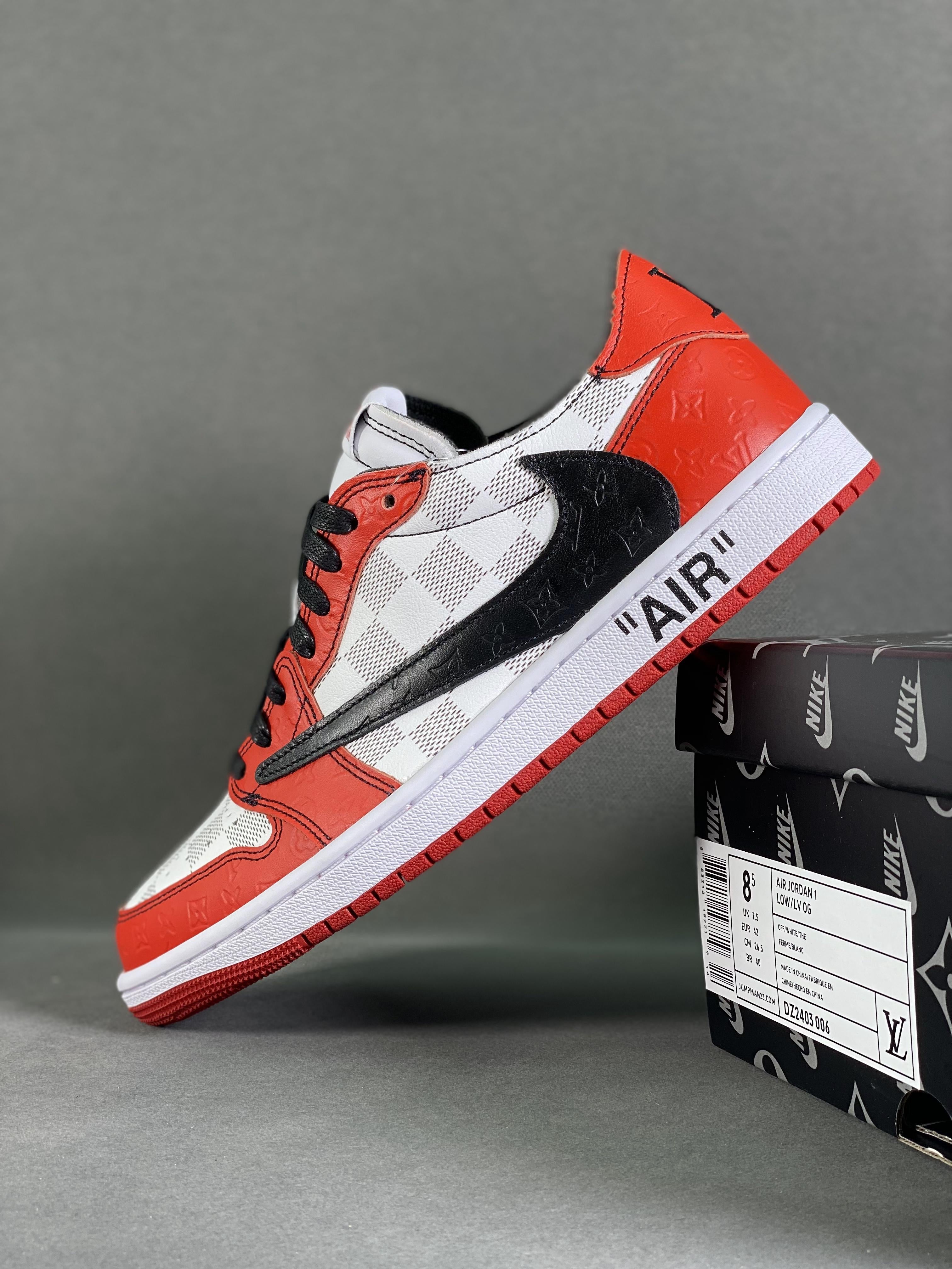 Custom Air Jordan 1 Low x Off-White x Travis Scott  DZ2403 006 - fashionupstore1