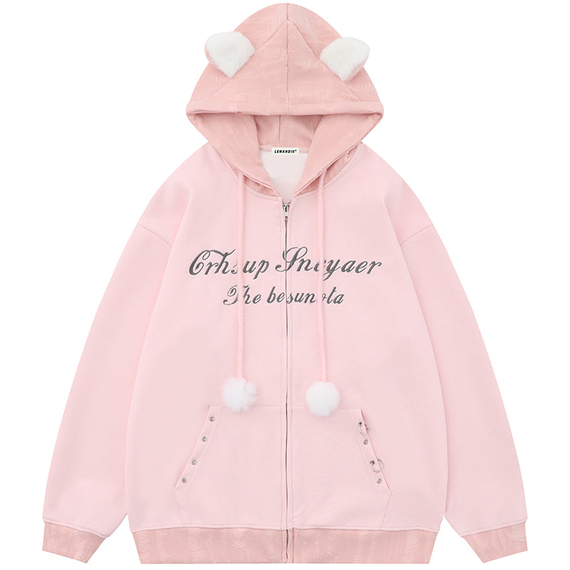 1984® Sweet Zip Up Hoodie with Cat Ear - 1984brand