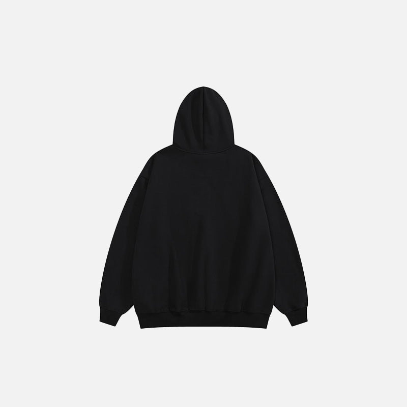 "I Hate This" Letter Print Hoodie - fashionupstore1