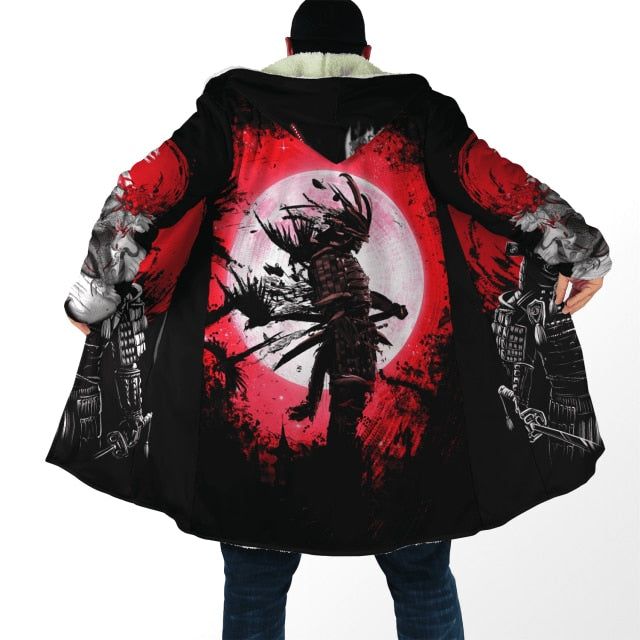 Samurai Cloak hoodie & Oni cloak Hoodie Japanese Streetwear 3D Hoodie - fashionupstore1