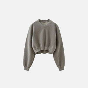 Women's Fleece Cropped Sweatshirt - fashionupstore1