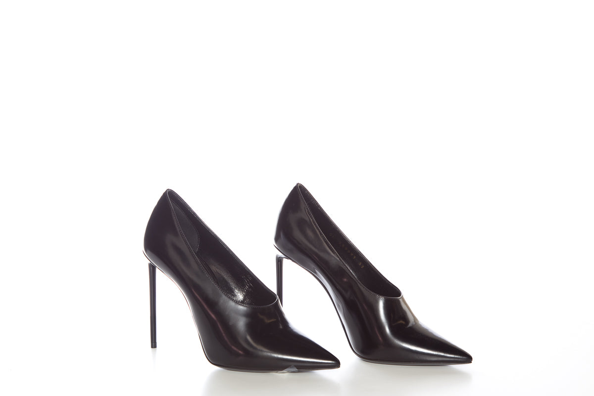 YSL Black Pointed Toe Heels SZ 37 - fashionupstore1