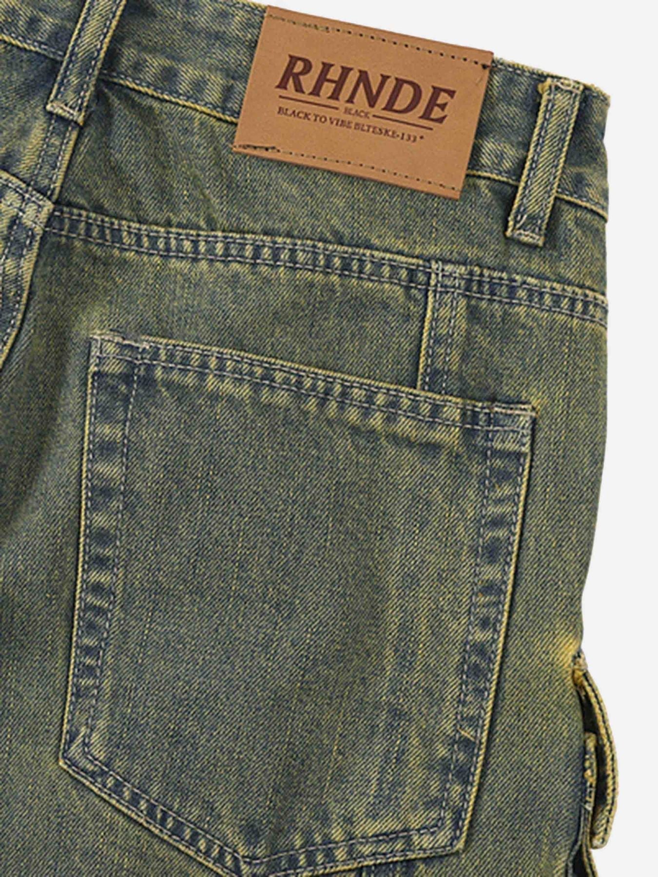 1984 Multi-Pocket Workwear Loose Jeans - 1789 - fashionupstore1