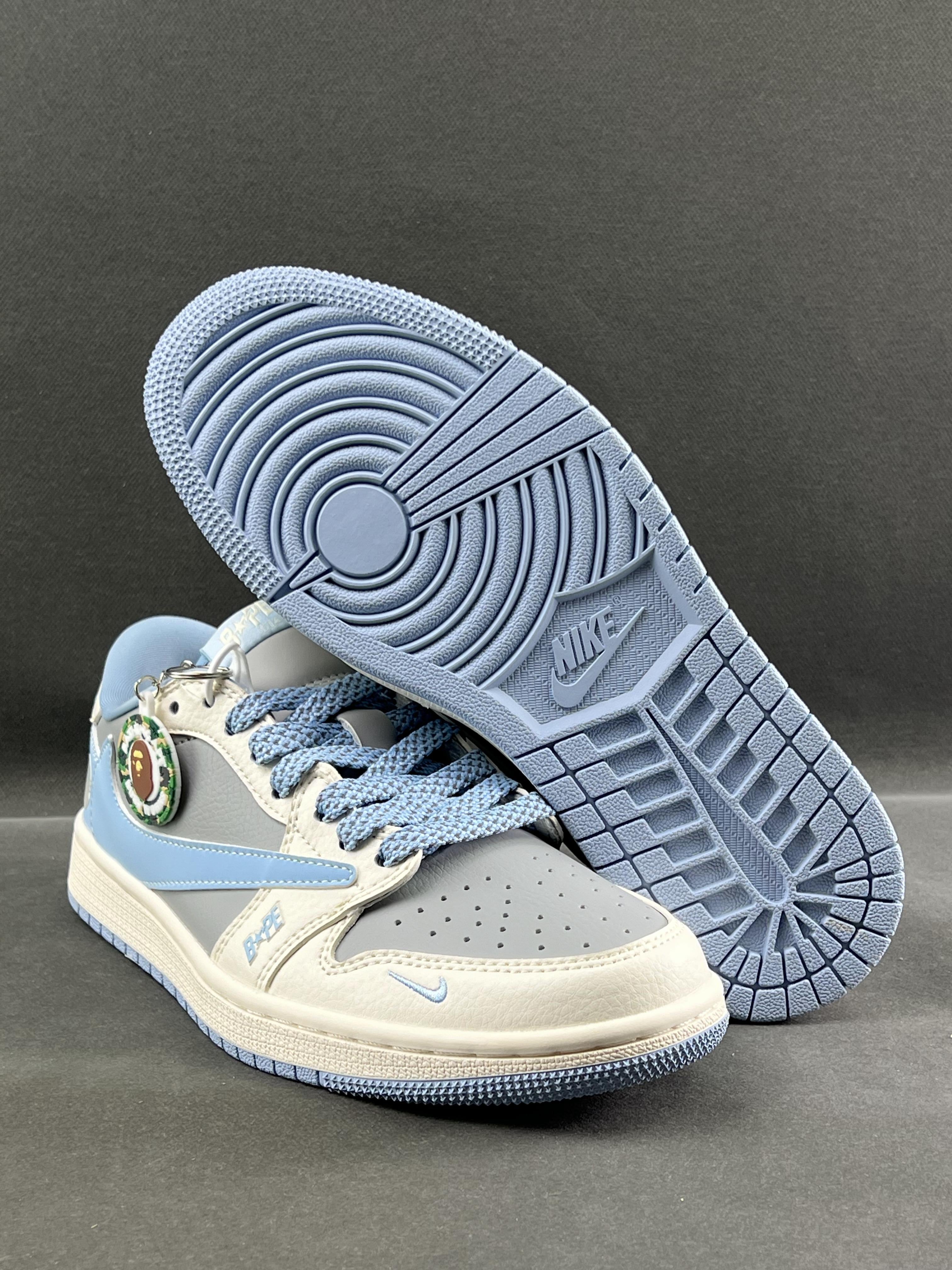 Custom Air Jordan 1 x Travis Scott x BAPE BB6588-104 - fashionupstore1