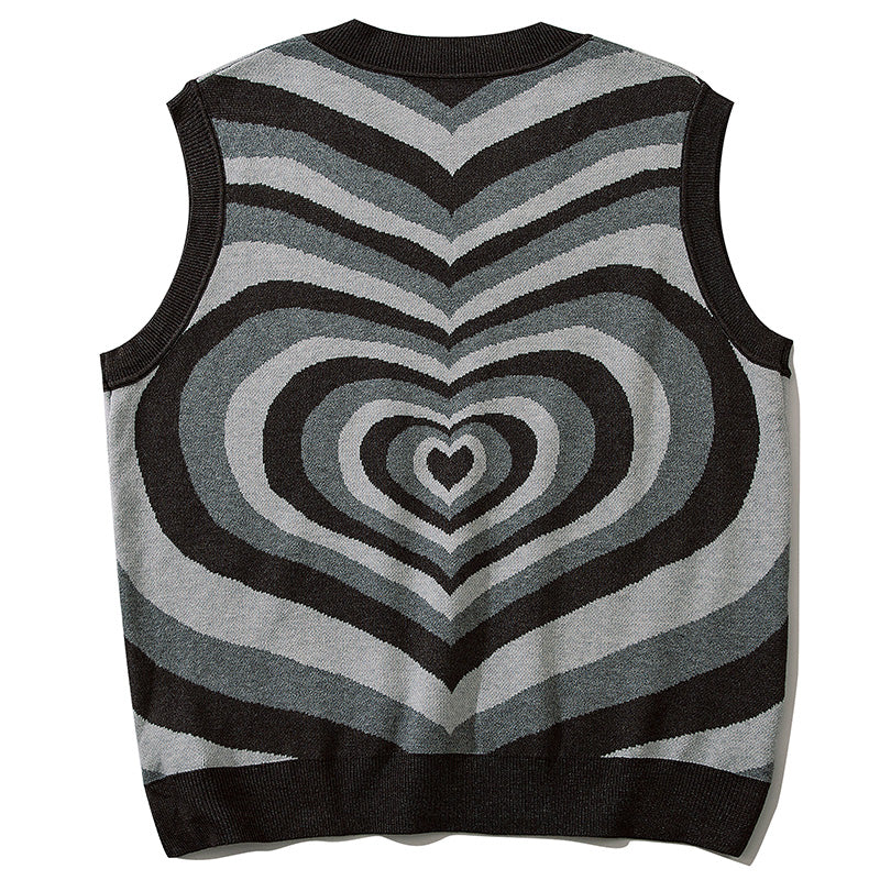 Spiral Love Knit Sweater Vest - fashionupstore1