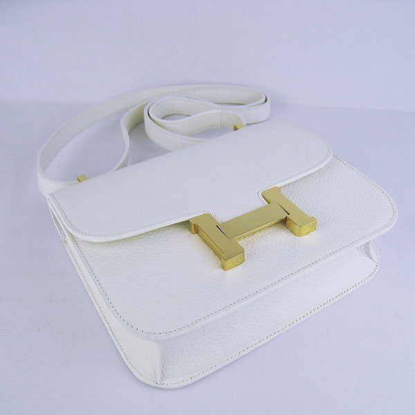 Hermes Constance Cowskin Leather Bag H017 white golden - fashionupstore1