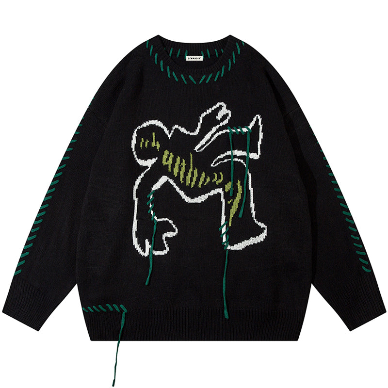 1984® Streetwear Graphic Sweater with Tassels - 1984brand