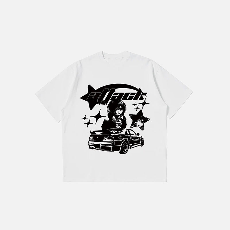 Y2k Car Printed Women's T-shirt - fashionupstore1