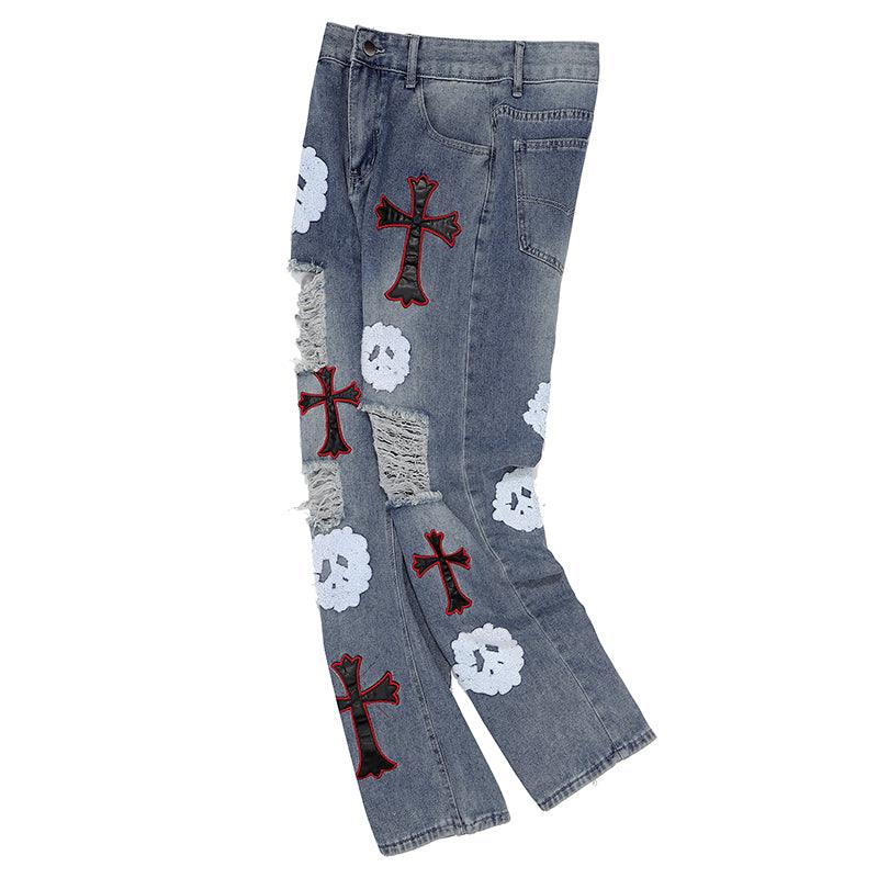 1984 Distressed Jeans Chrome Heart Ghost - 1984brand